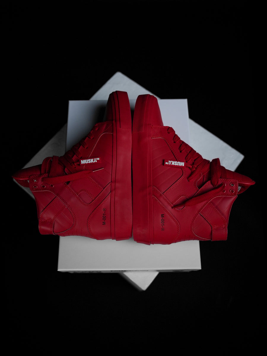 MUSKA™ FOOTWEAR CO - M - 001 - MATTE RED – MUSKA SKATEBOARDS