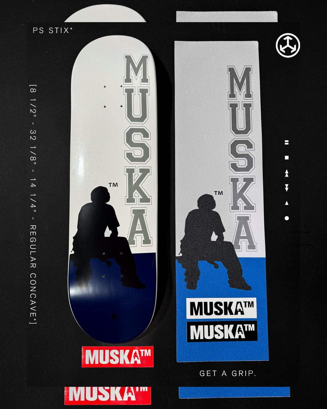 MUSKA™ - THE BLUE/WHITE - SKATE DROP* [NOT SIGNED*]