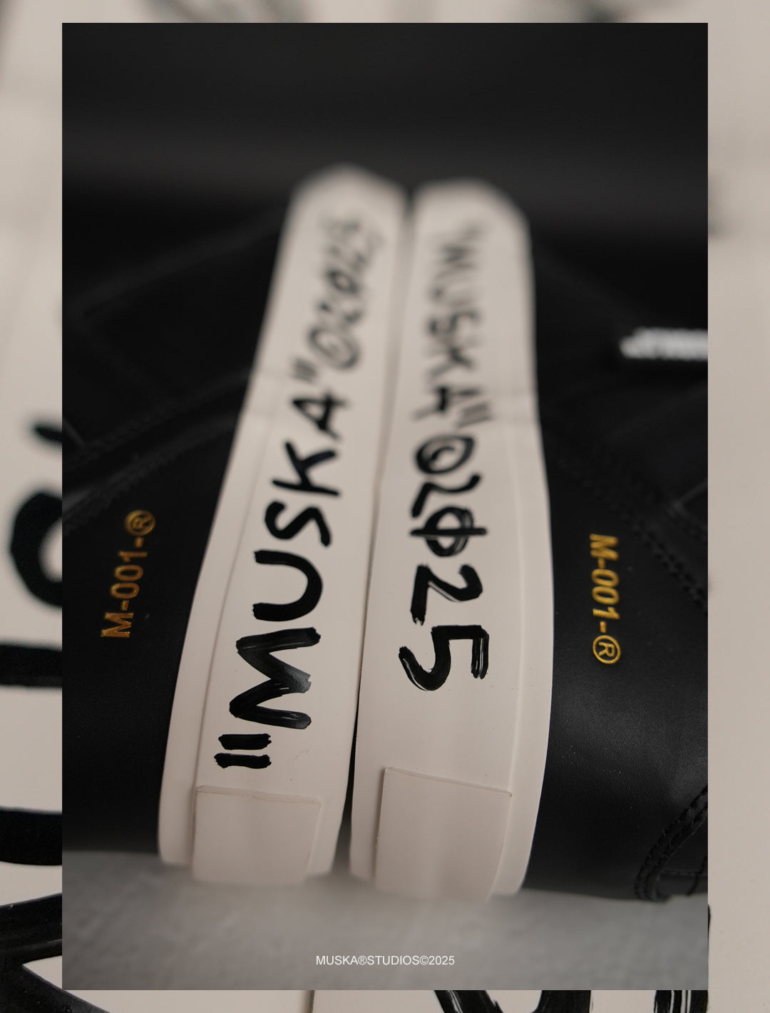 MUSKA™ FOOTWEAR CO - M - 001 - NAPPA BLACK SIGNED*