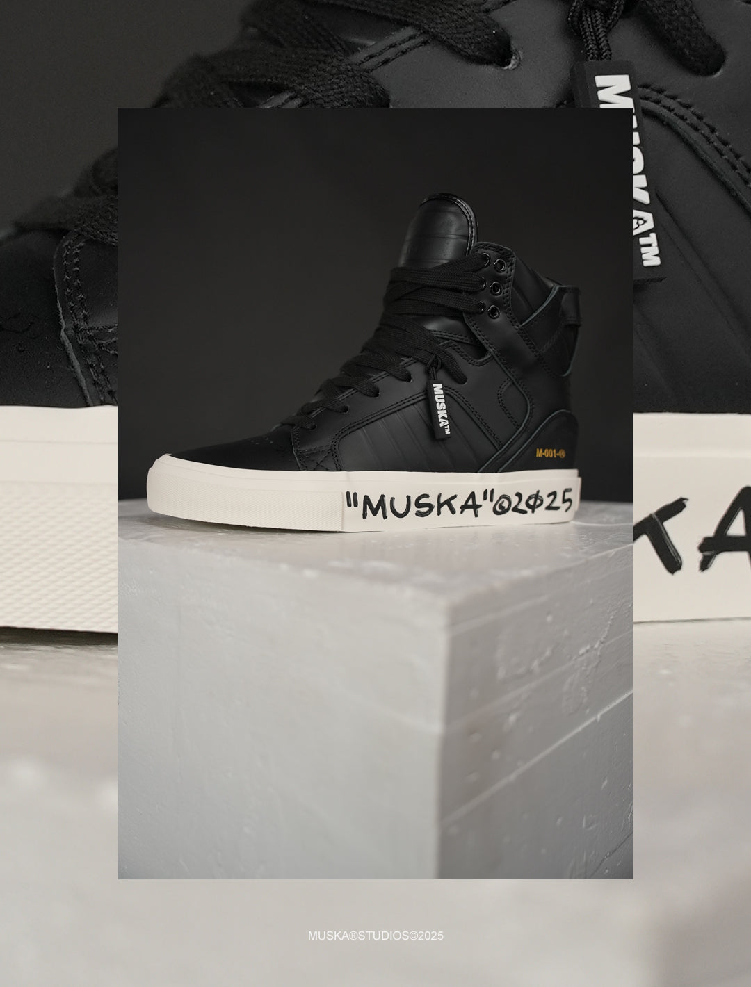 MUSKA™ FOOTWEAR CO - M - 001 - NAPPA BLACK SIGNED*