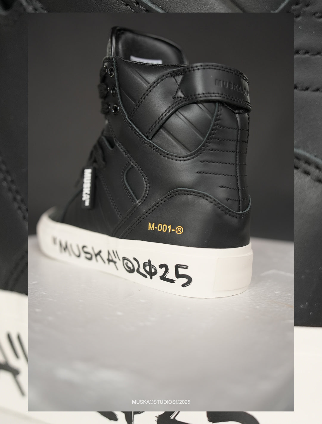 MUSKA™ FOOTWEAR CO - M - 001 - NAPPA BLACK SIGNED*