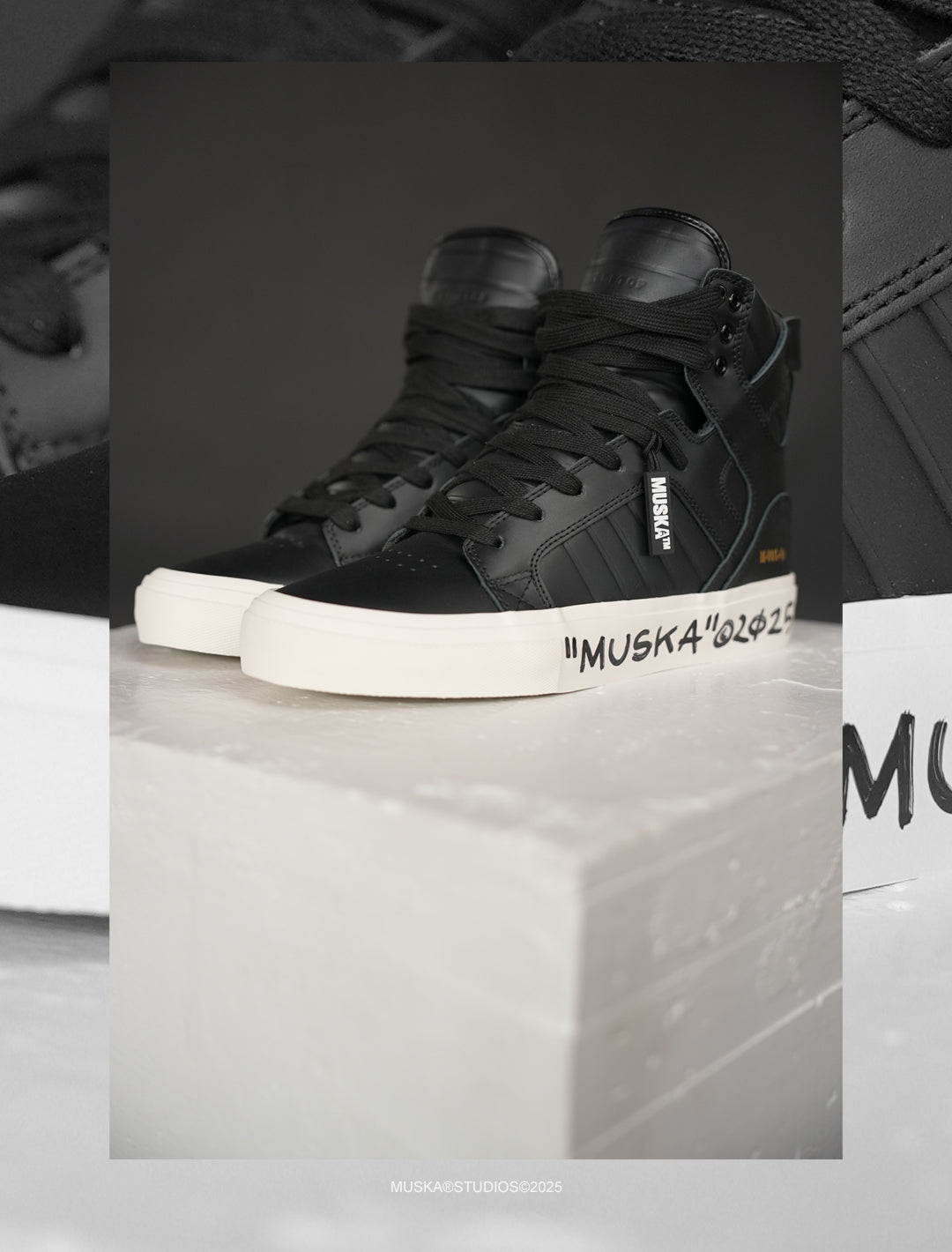 MUSKA™ FOOTWEAR CO - M - 001 - NAPPA BLACK SIGNED*