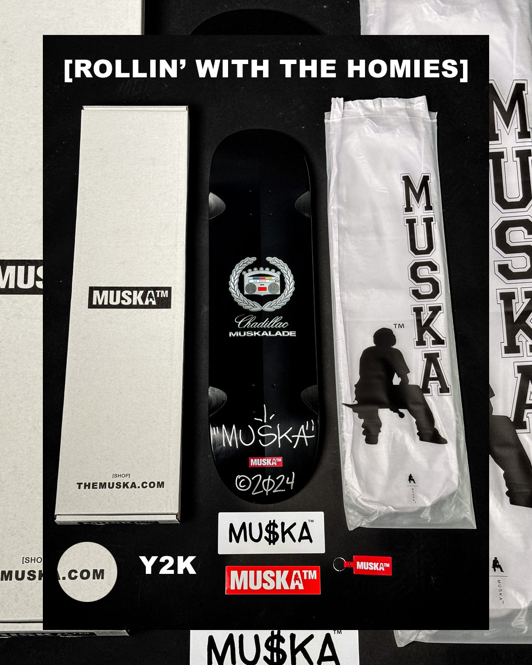 MUSKA™ - MATTE/GLOSS x BLACK - (NO BEARINGS*) - SIGNED* 2024