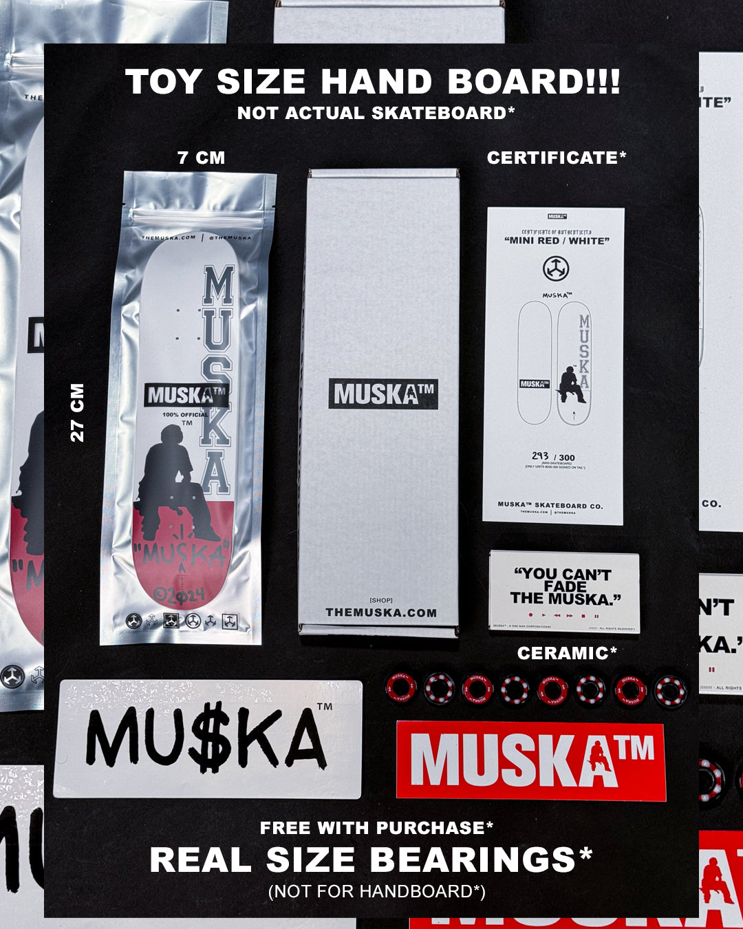 MUSKA™ - MINI! [RED/MATTE WHITE] - SIGNED TAIL* 2024