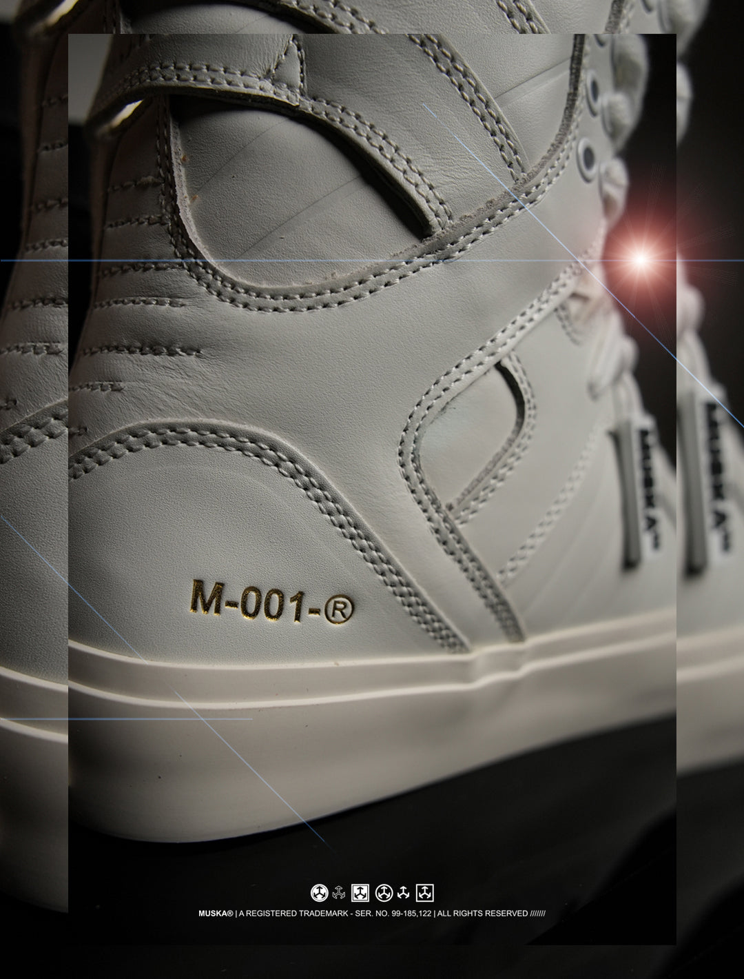 MUSKA™ FOOTWEAR CO - M - 001 - NAPPA WHITE-2