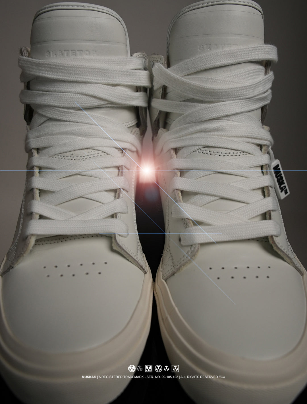 MUSKA™ FOOTWEAR CO - M - 001 - NAPPA WHITE-2