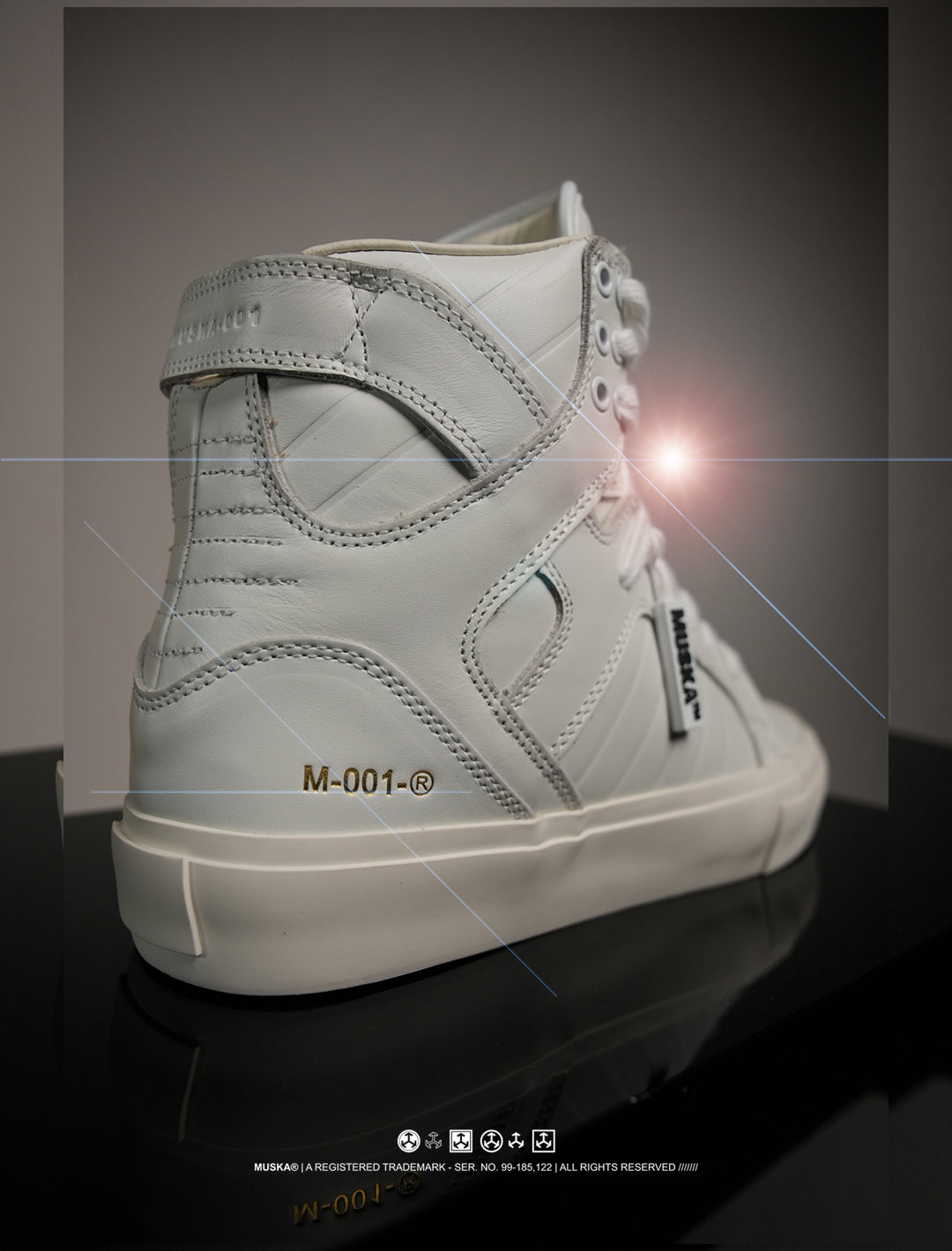 MUSKA™ FOOTWEAR CO - M - 001 - NAPPA WHITE-2