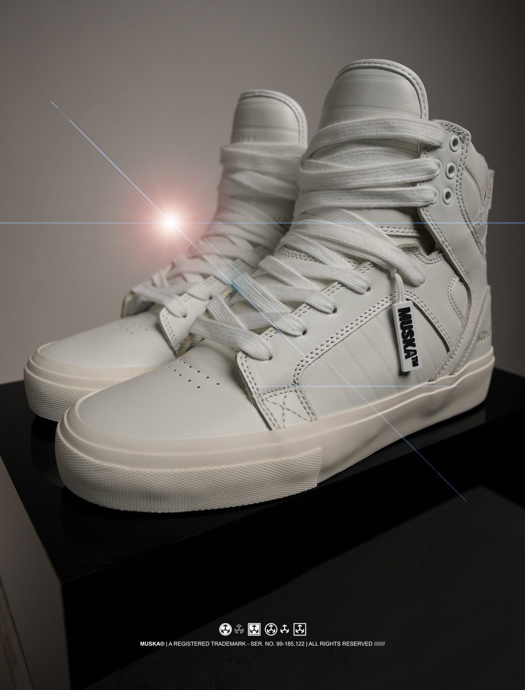 MUSKA™ FOOTWEAR CO - M - 001 - NAPPA WHITE-2