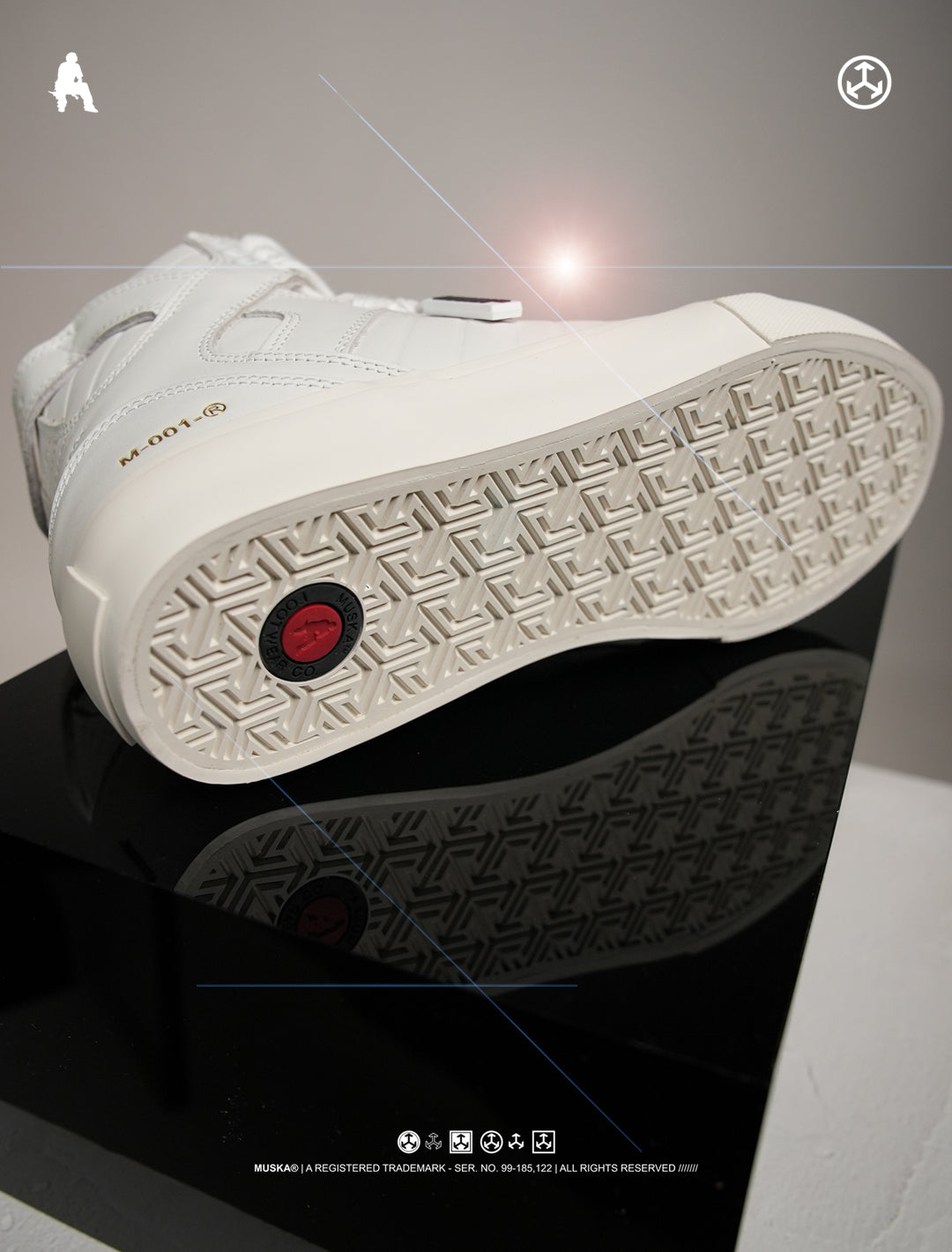 MUSKA™ FOOTWEAR CO - M - 001 - NAPPA WHITE-2