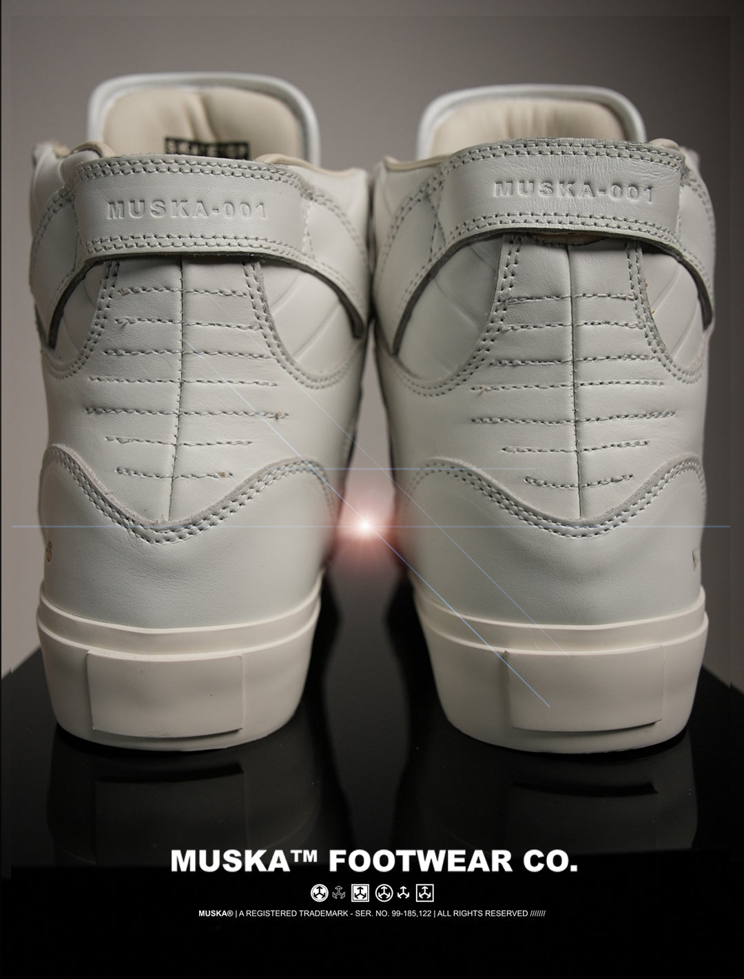 MUSKA™ FOOTWEAR CO - M - 001 - NAPPA WHITE-2