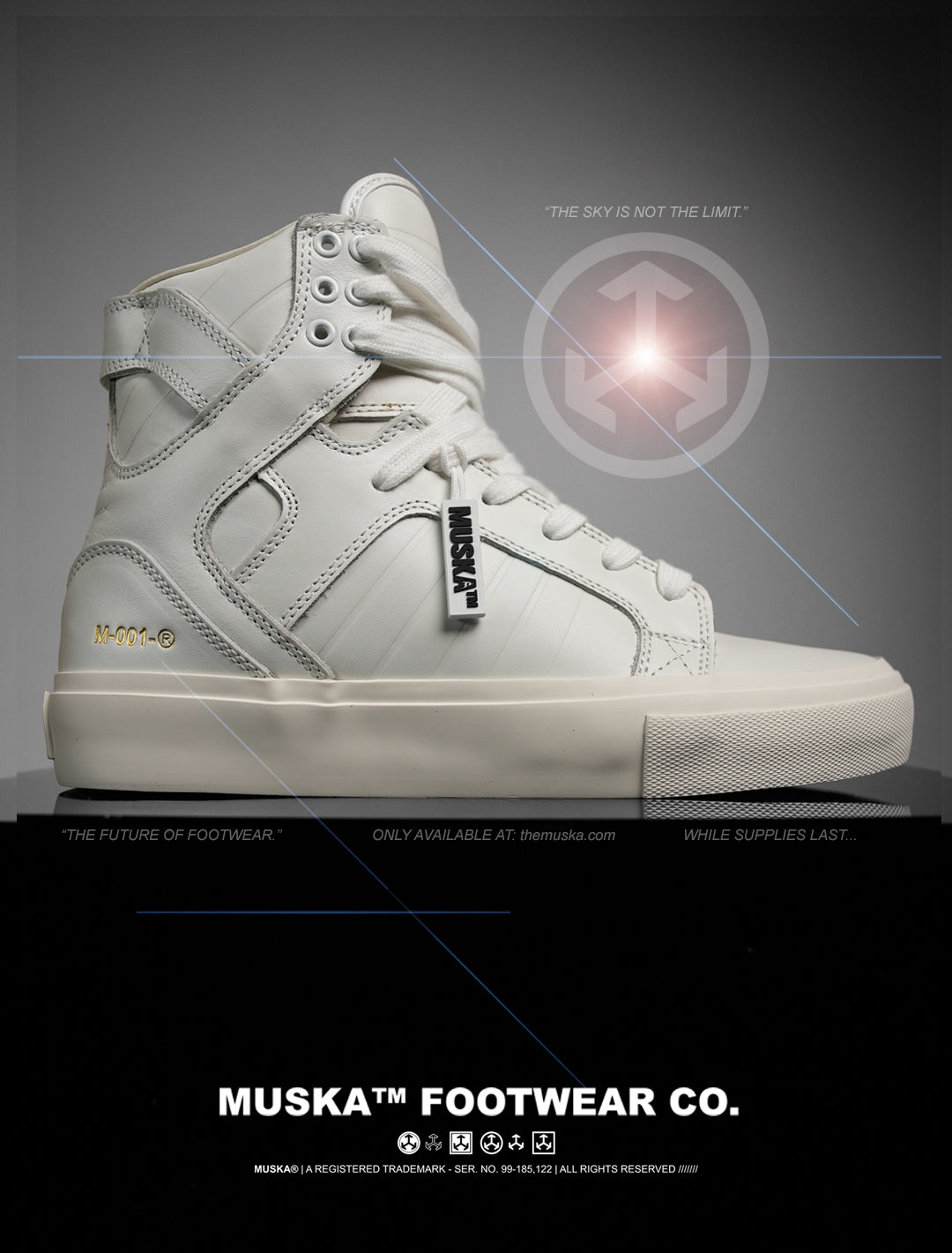MUSKA™ FOOTWEAR CO - M - 001 - NAPPA WHITE-2