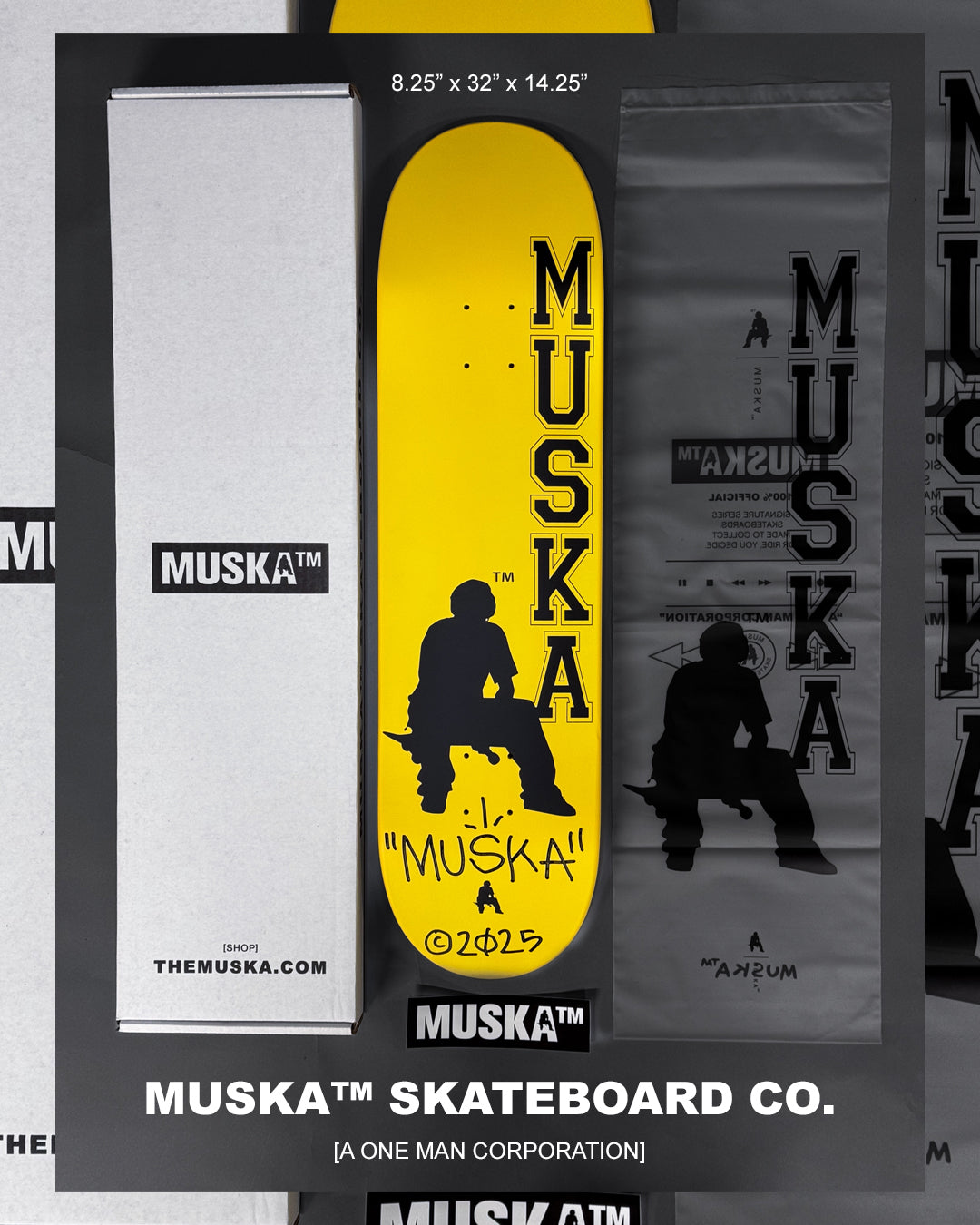 MUSKA™ - [NEON! / YELLOW*] - SIGNED* - 8.25