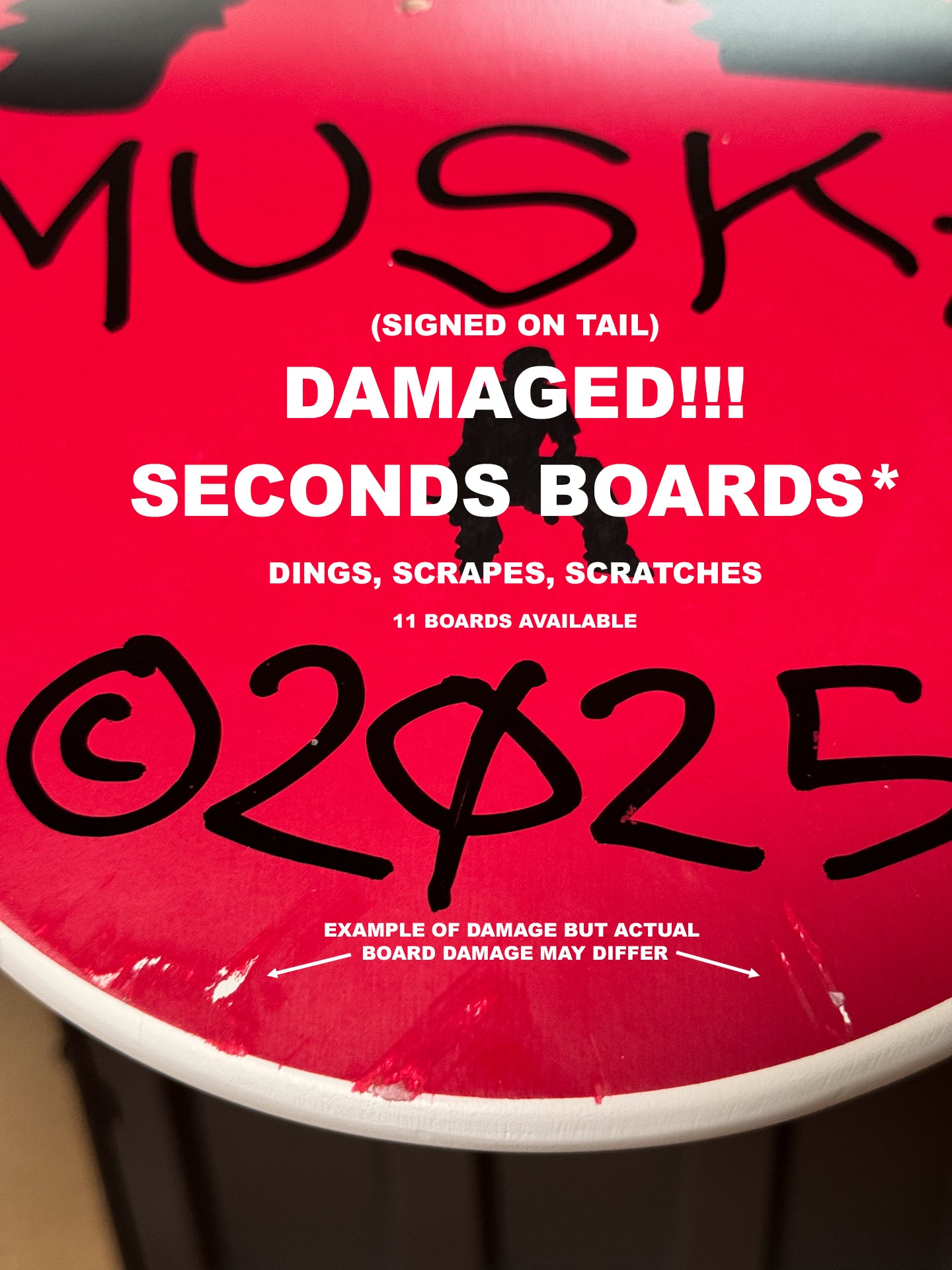 MUSKA™ - DAMAGED! SECONDS* CLASSIC - OG [RED TAIL] - 8.5" - SIGNED