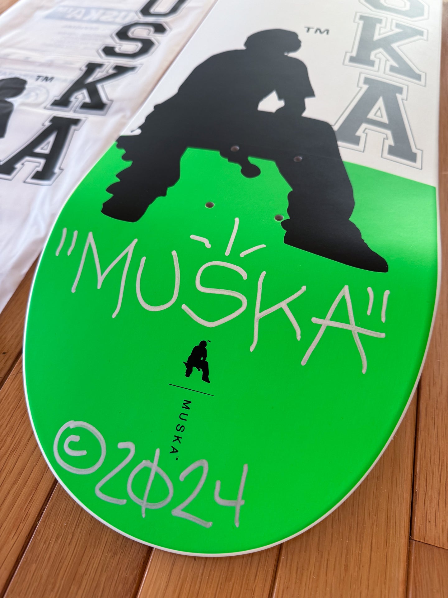 MUSKA™ - SAMPLE-2-WHITE/GREEN MACHINE-SIGNED* 2024